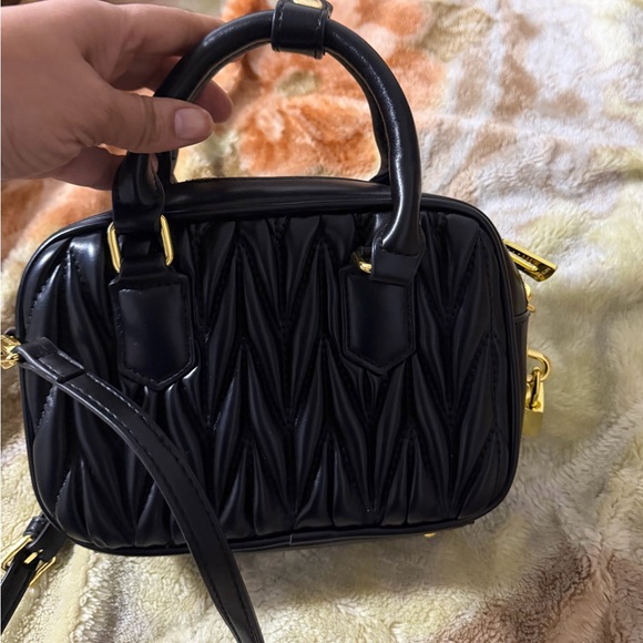 Miu Miu Black Mini Bag with Gold Details - Picture 4 of 6